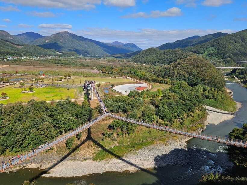 From Seoul: DMZ 2nd Tunnel & Y Shaped Suspension Bridge Tour - Cheorwon Peace Observatory and the border view