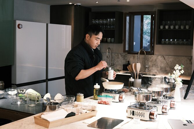 Korean Cooking Class Full Meal with BBQ on an All in One Table - Making four banchan by hand