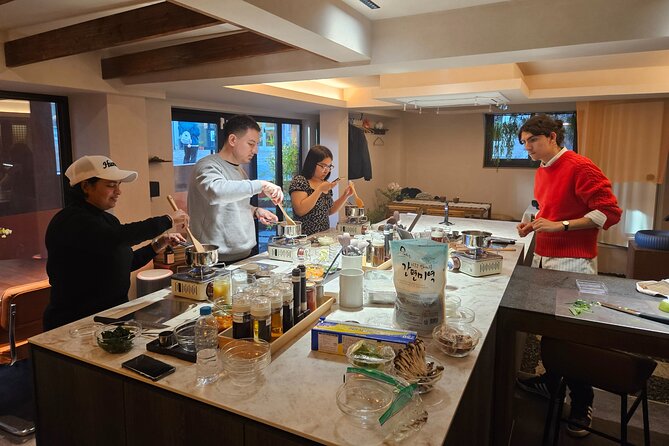 Korean Cooking Class Full Meal with BBQ on an All in One Table - Starting with tea and the Korean pantry