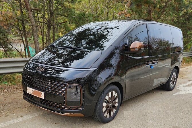 Private Airport Transfer <em> Incheon Airport <-> Seoul (1-5 people) – Key points at a glance’ /></p>
<ul>
<li><strong>Flight monitoring on arrival:</strong> Your driver checks the flight schedule and waits at the airport with a name board.</li>
<li><strong>One-way private service:</strong> Choose Incheon Airport to your Seoul hotel, or your hotel to Incheon Airport.</li>
<li><strong>Good group value:</strong> The $95.95 fare covers up to five people in one private vehicle.</li>
<li><strong>About 90 minutes:</strong> The trip can take longer with traffic, so allow plenty of time on departure day.</li>
<li><strong>Strict luggage limit:</strong> Five standard bags are allowed. A larger bag counts as two.</li>
<li><strong>Child seat costs extra:</strong> A seat for a child age 0 to 2 costs 20,000 KRW, paid directly to the driver, and may not be available at busy times.</li>
</ul>
<h2>Why a private ride helps at Incheon Airport</h2>
<p><img width="669" height="446" decoding="async" src=