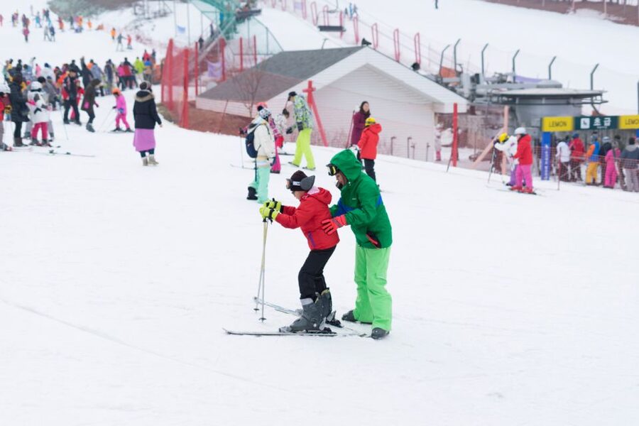 Seoul: Jisan Forest Winter Ski Day Tour with Basic Lesson - Seven slopes, pine trees, and free time