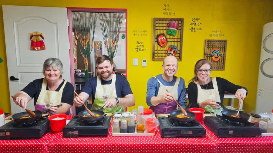 Seoul: Korean Cooking Class at a Local Home and Market Tour - Tal masks and small cultural details
