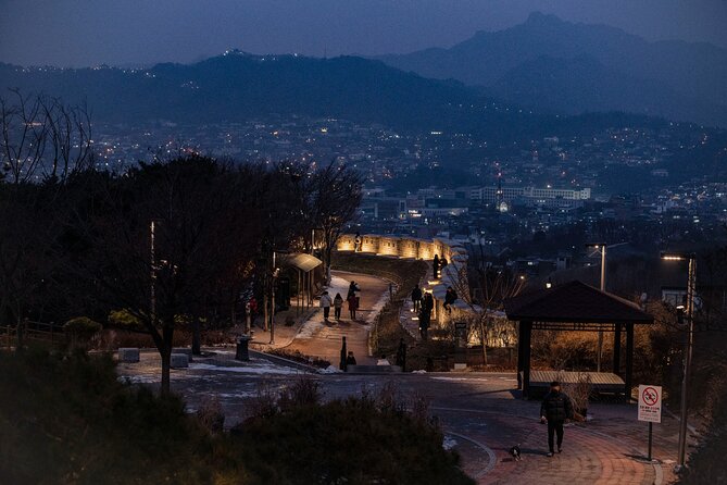 Seoul moonlight walking tour with local historian - Climbing Naksan Park, one step at a time